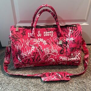 Pink TOTE and CARRY Graffiti Women's Bag